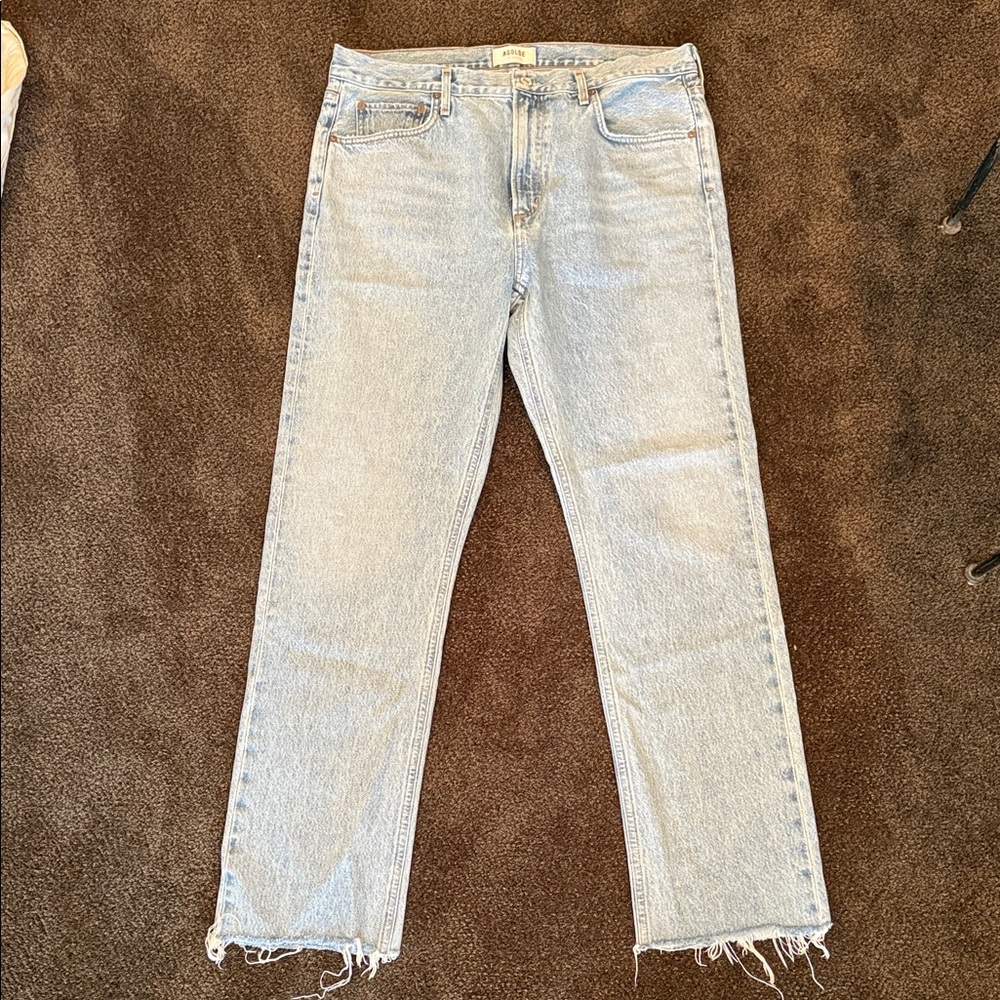 Agolde Light Blue Straight Leg Jeans